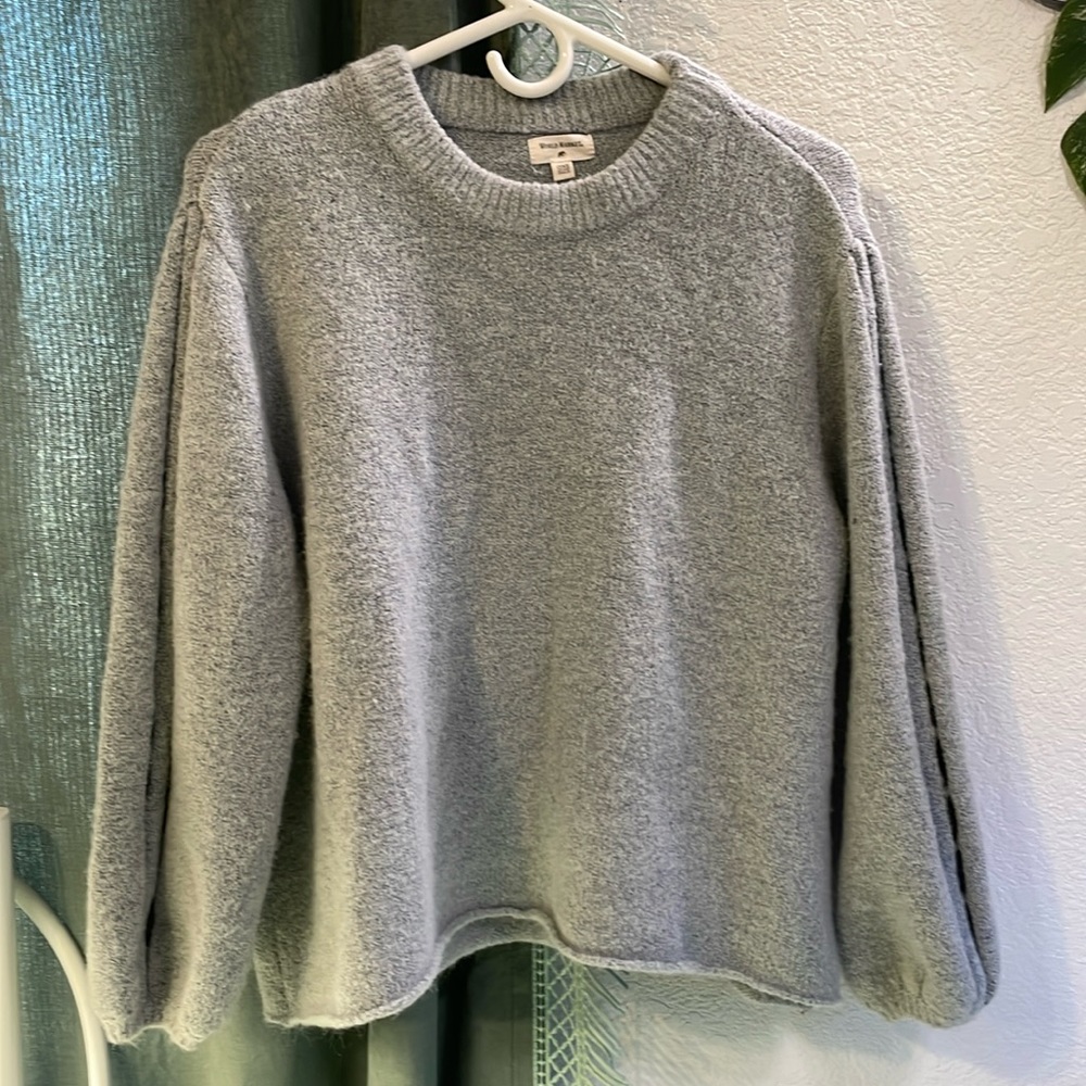 World market open knit sleeve sweater
